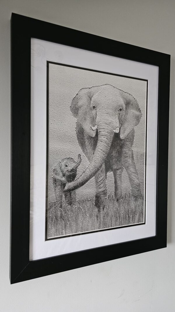 Protecting the Future - Elephant Framed Print