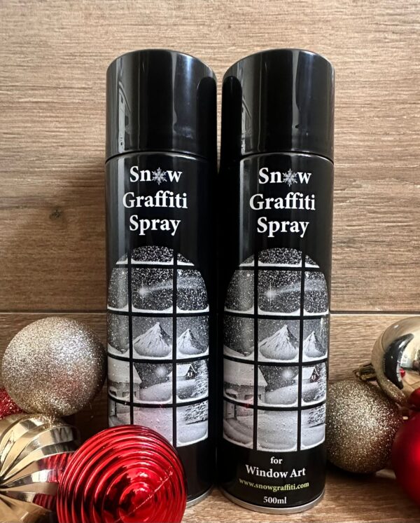 Snow Spray OFFER! 2 x 500ml Snow Graffiti Spray Can - White